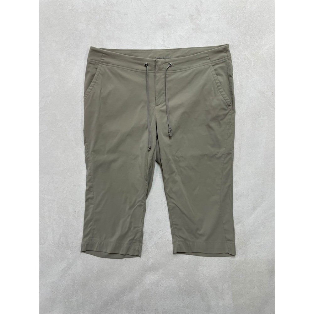 Columbia Omni-Shield Beige Hiking Capris Womens 14 Drawstring Outdoor Crop Pants